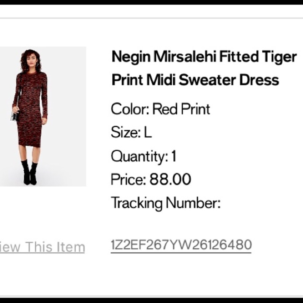 COPY - Tiger print Sweater dress